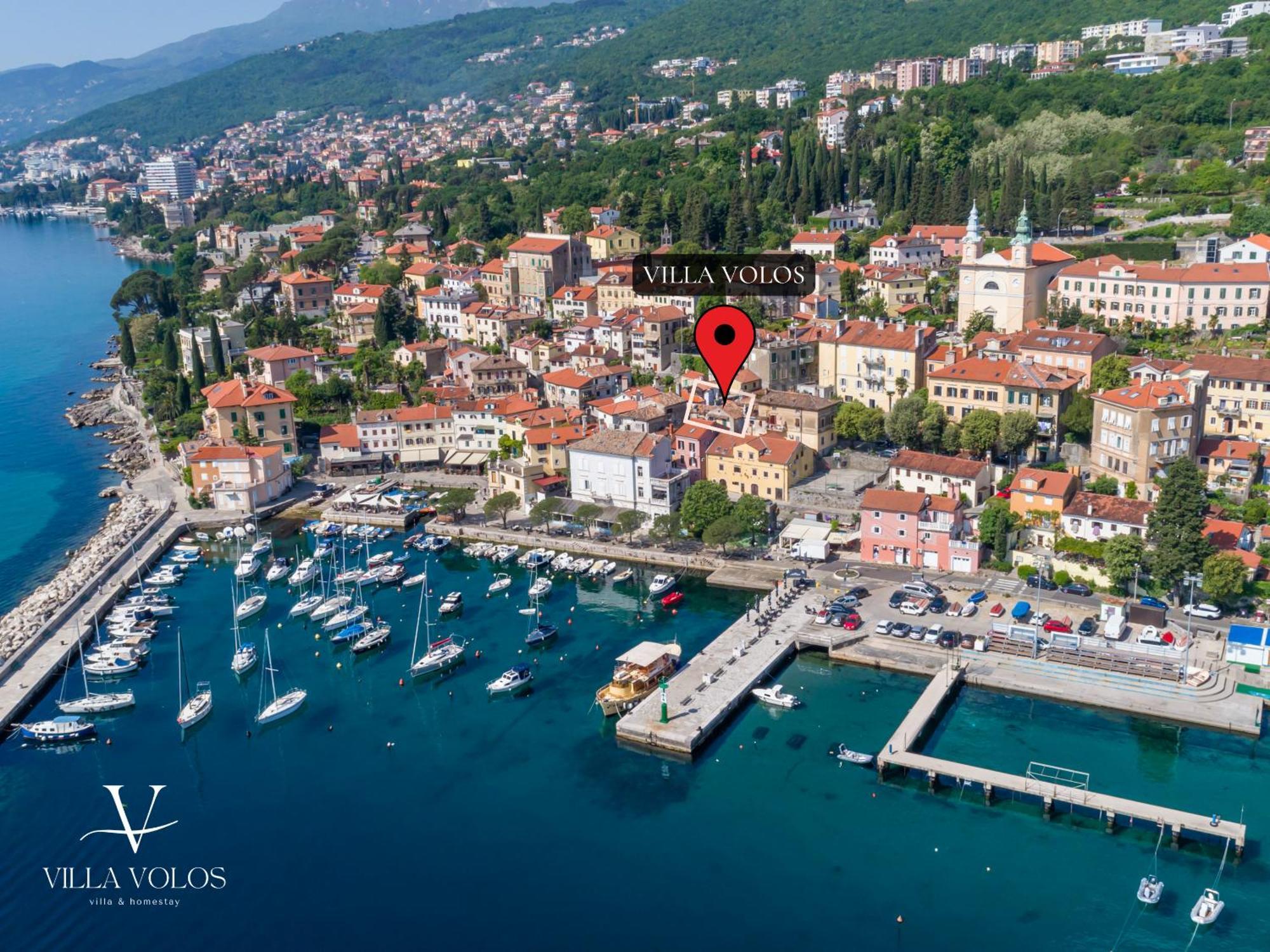 Villa Volos Apartment Karmen With Roof Terrace, Sea View, Free Private Parking Опатія Екстер'єр фото
