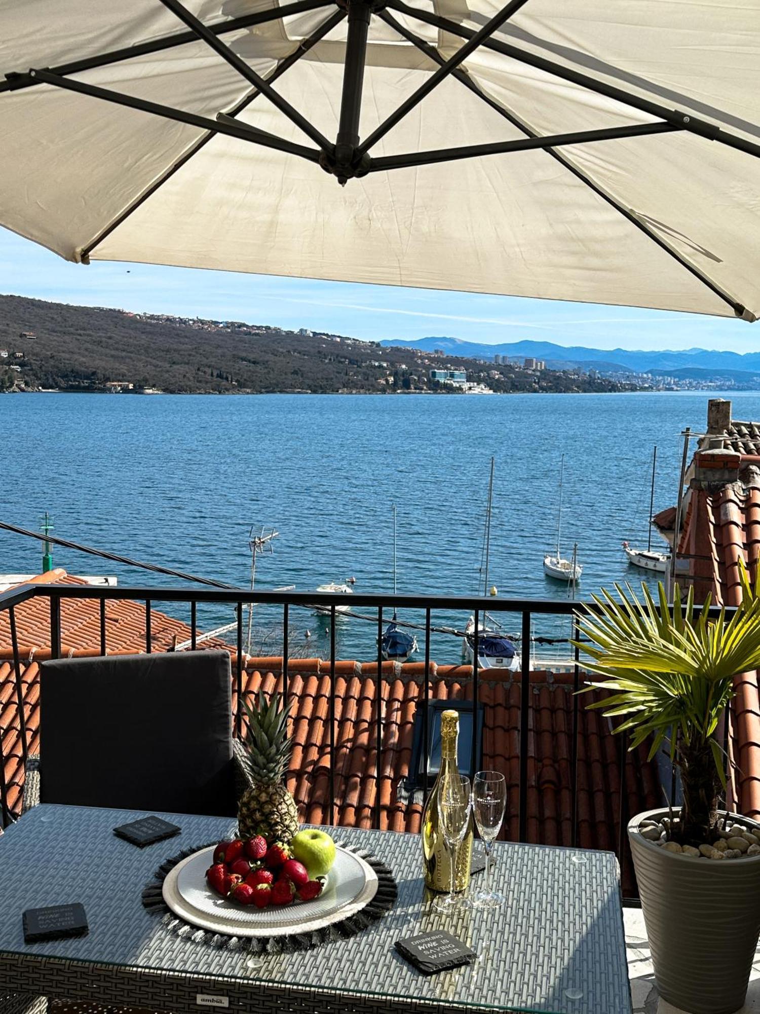 Villa Volos Apartment Karmen With Roof Terrace, Sea View, Free Private Parking Опатія Екстер'єр фото